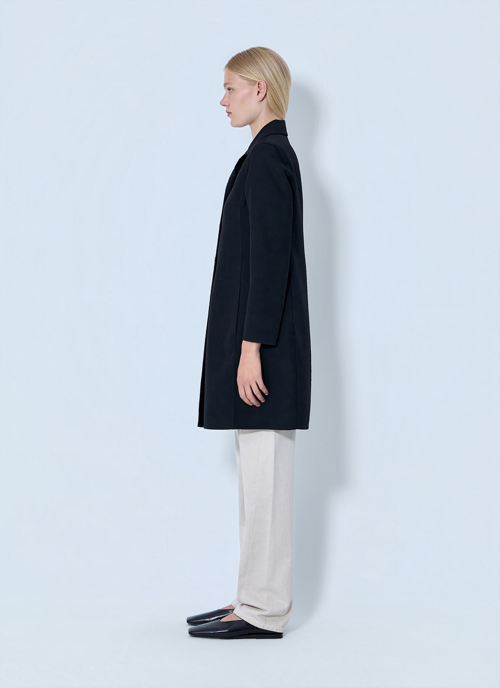 Single-Breasted Wool Coat