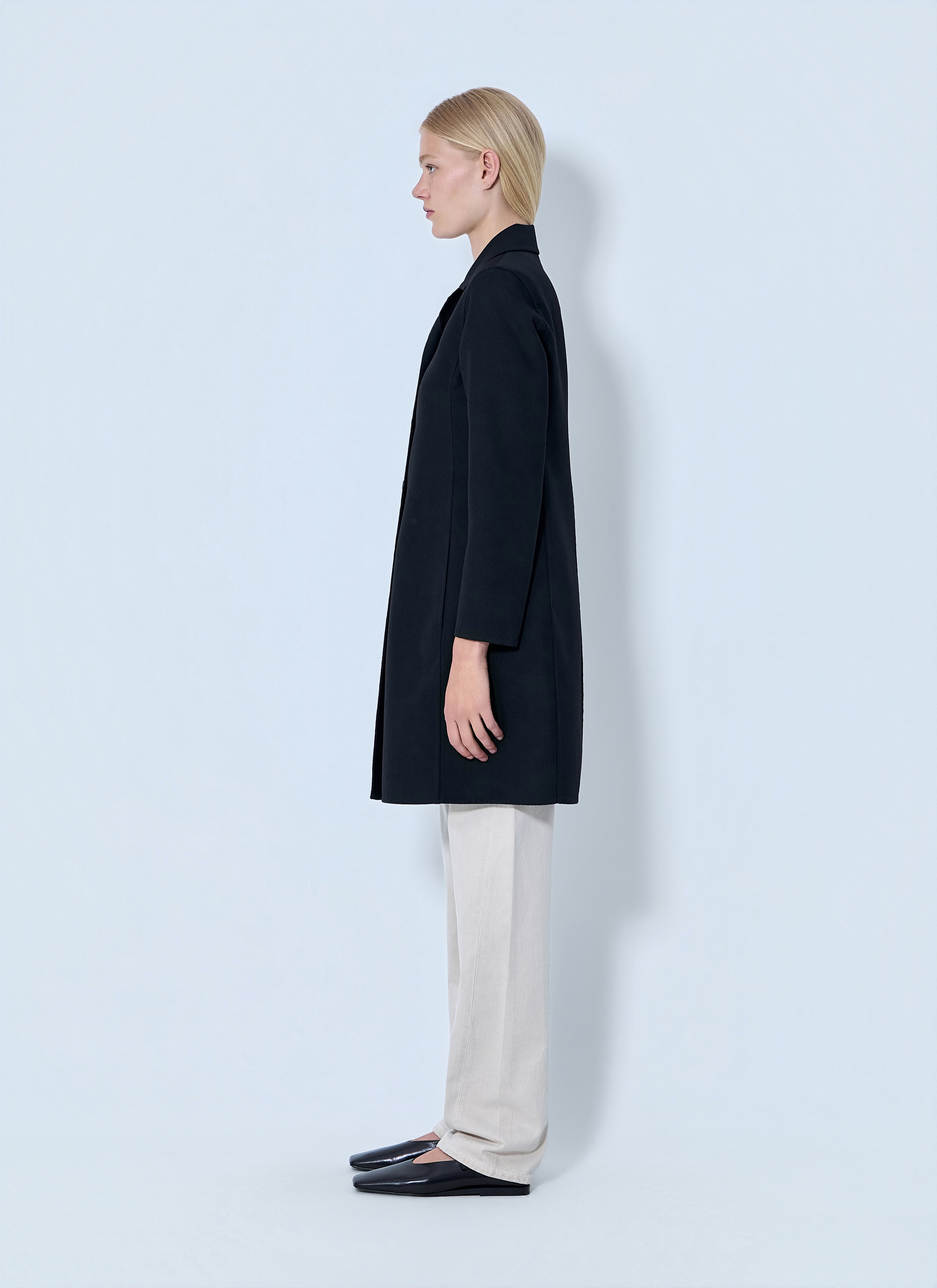 Single-Breasted Wool Coat