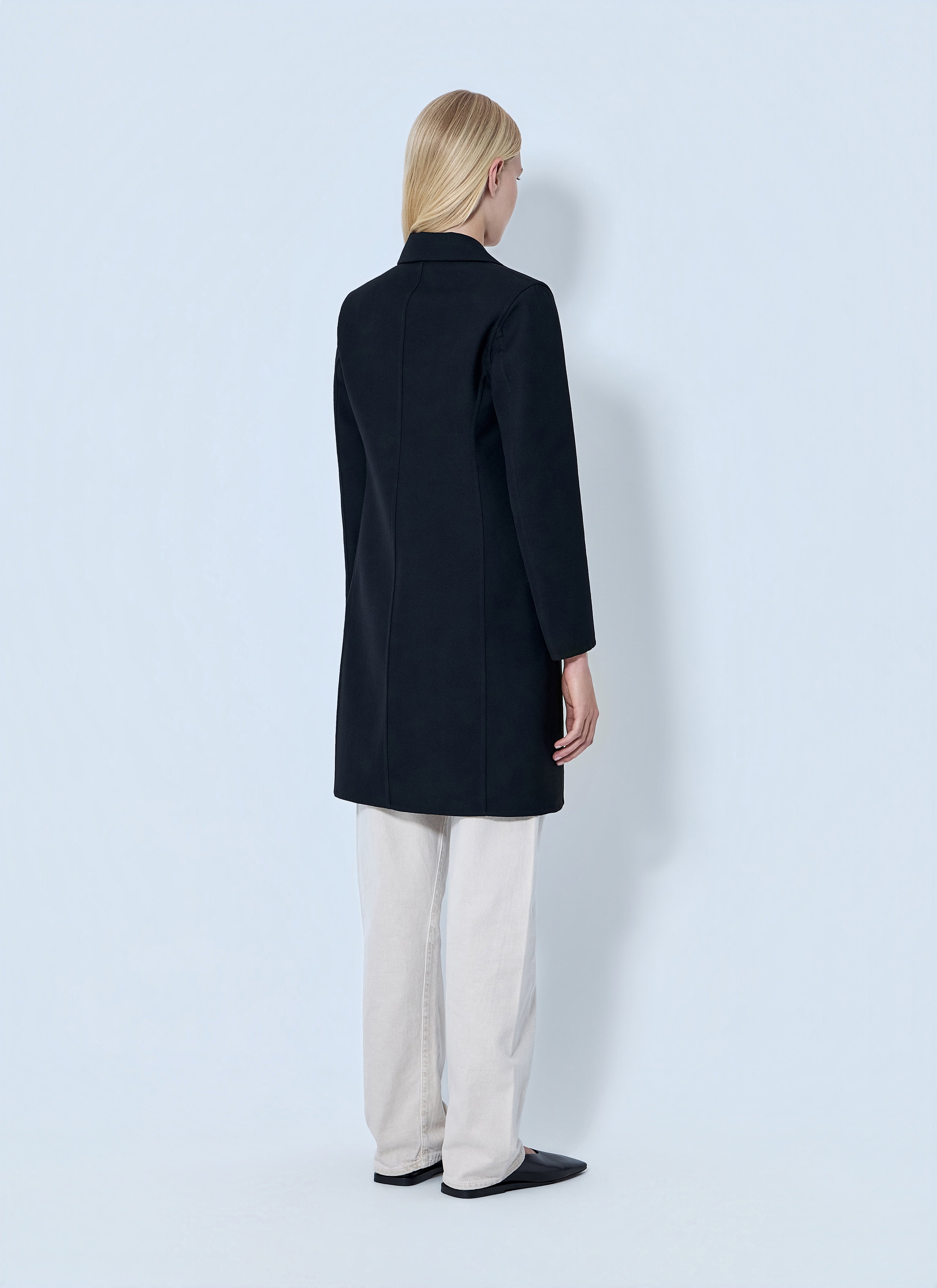 Single-Breasted Wool Coat