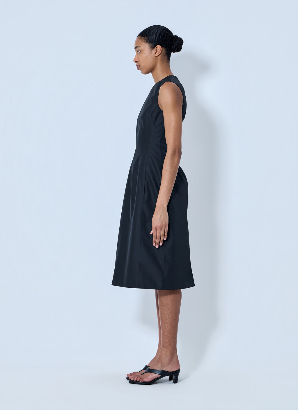 Sleeveless Structured Midi Dress