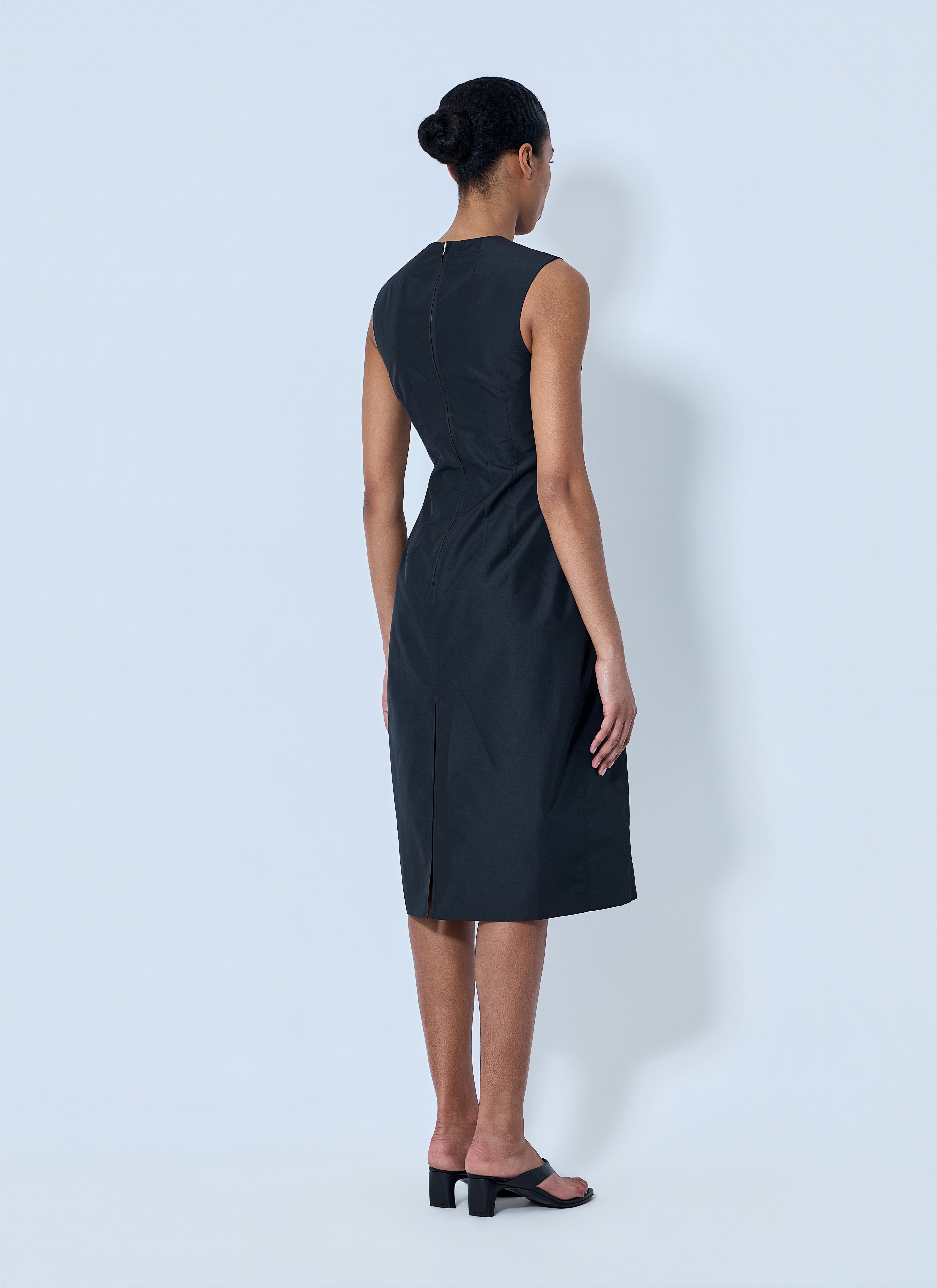 Sleeveless Structured Midi Dress