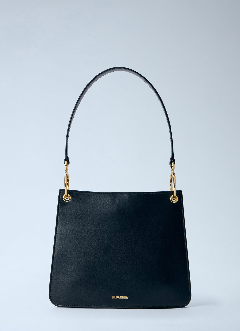 Structured Leather Shoulder Bag