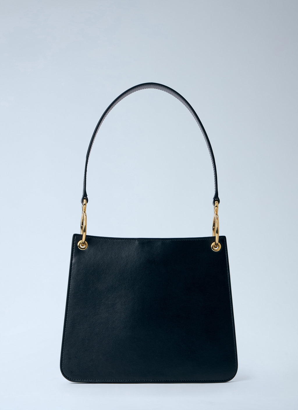Structured Leather Shoulder Bag