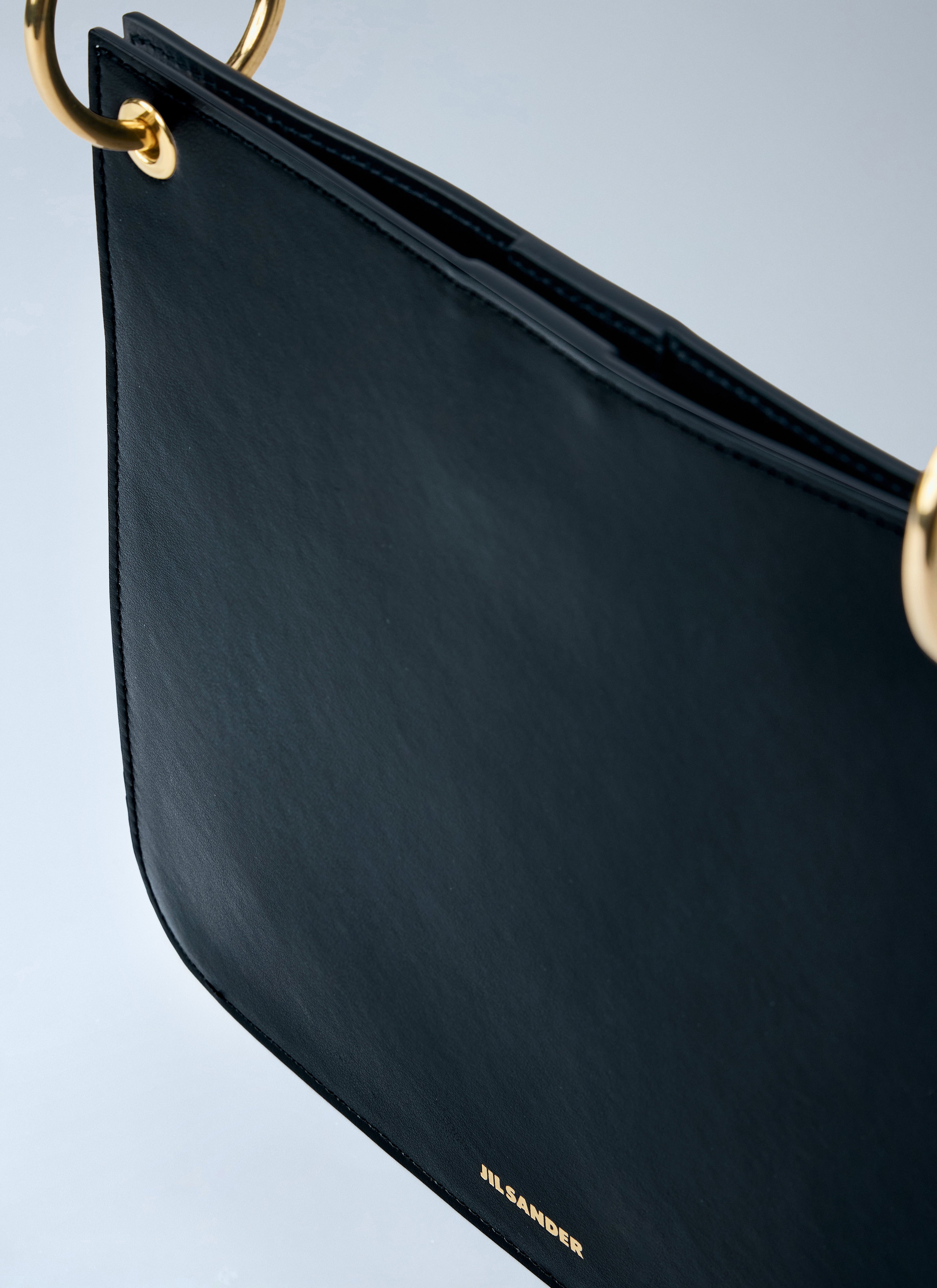 Structured Leather Shoulder Bag