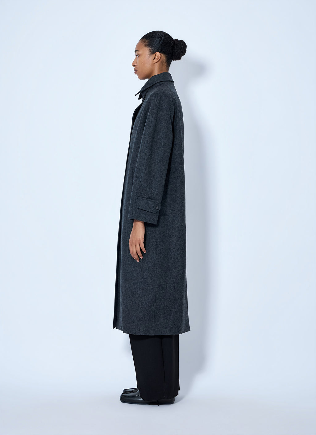 Single-Breasted Wool Coat