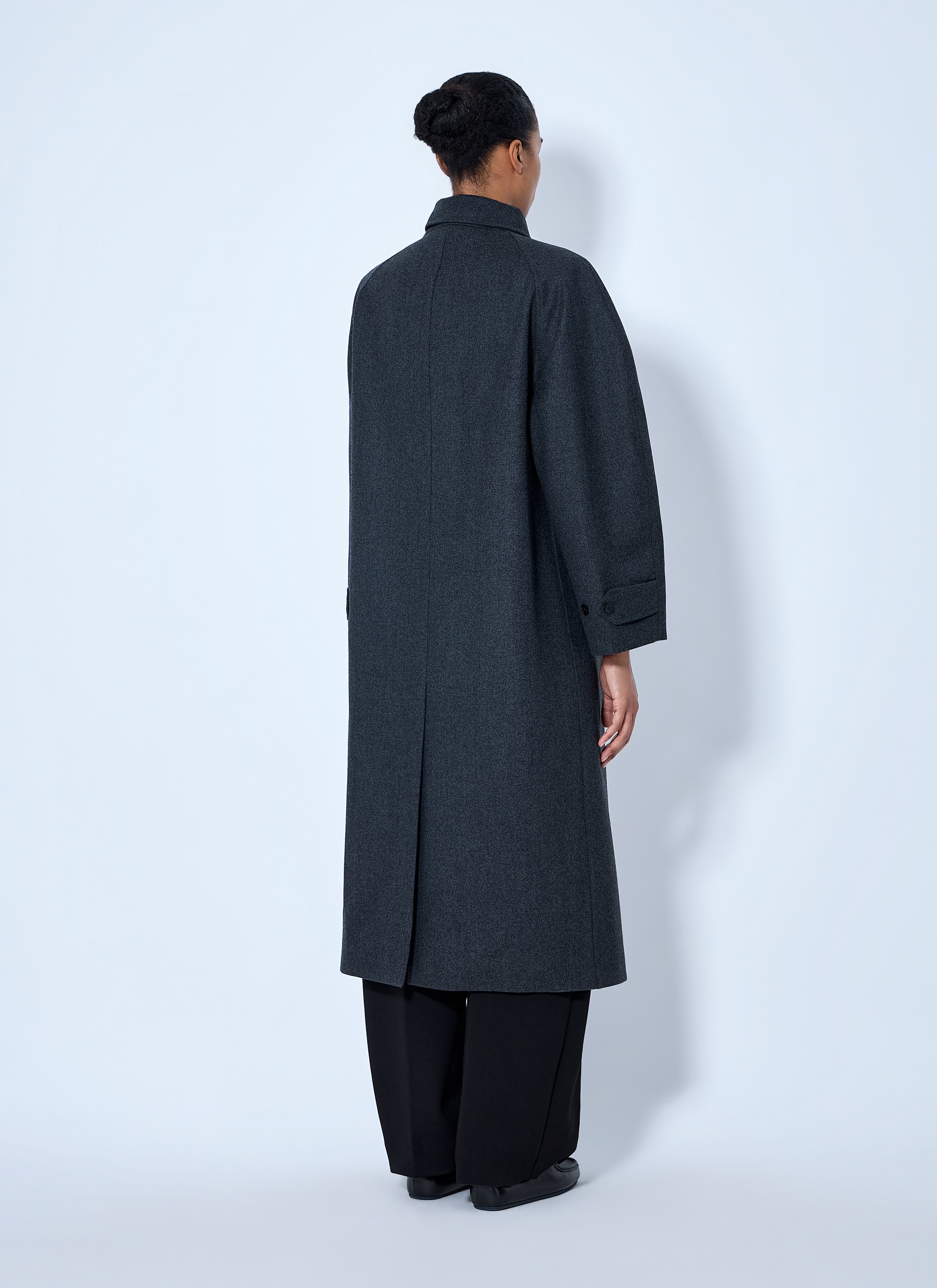 Single-Breasted Wool Coat
