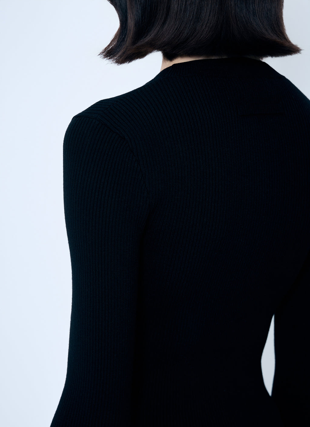 Rib Sweater With Transparent Panels
