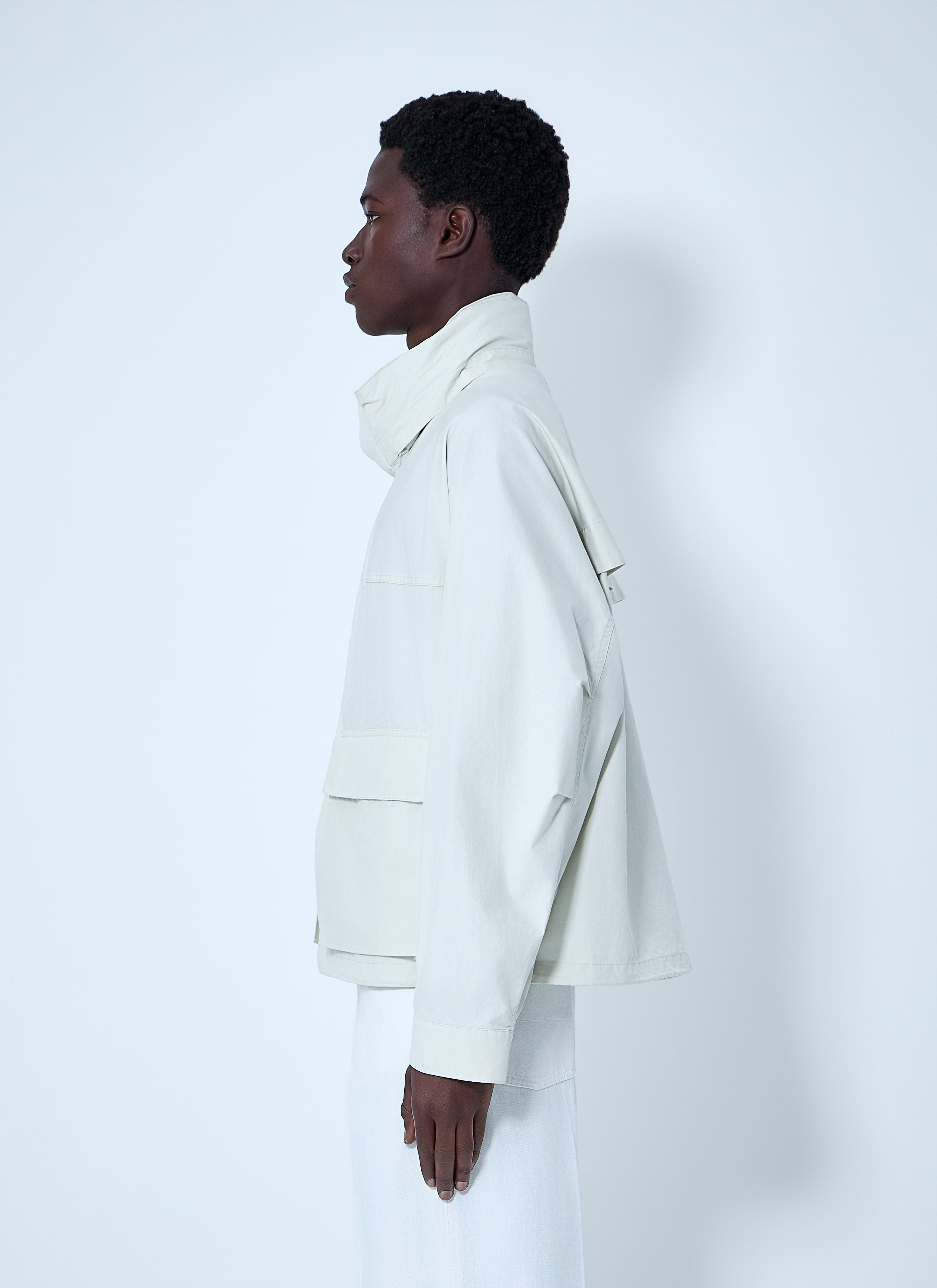 High-Collar Utility Jacket