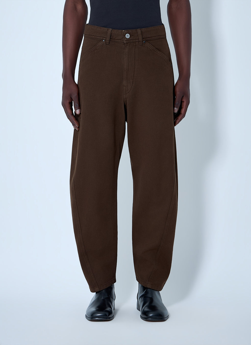 Wide-Leg Denim Trousers