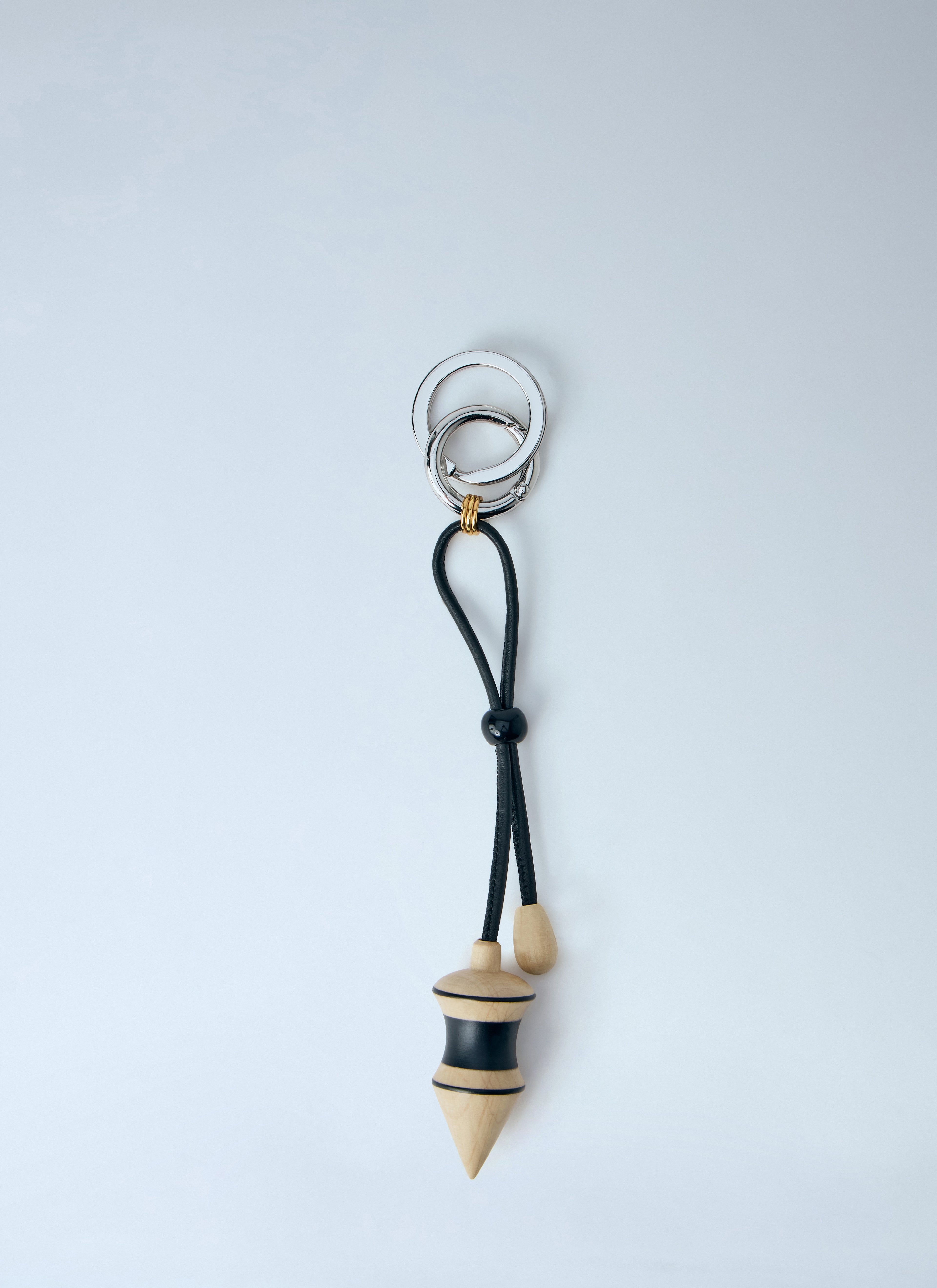 Black Stripes Pendulum Bag Charm