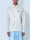 Striped Long Sleeve Polo Shirt