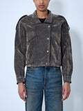 Flocked Denim Jacket