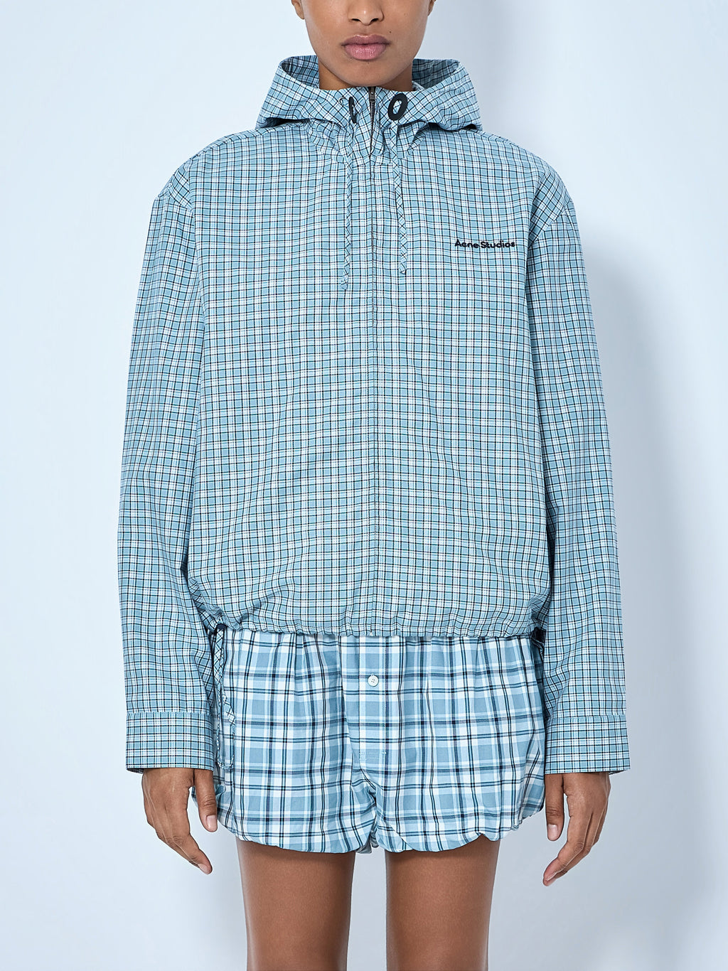 Hooded Check Jacket