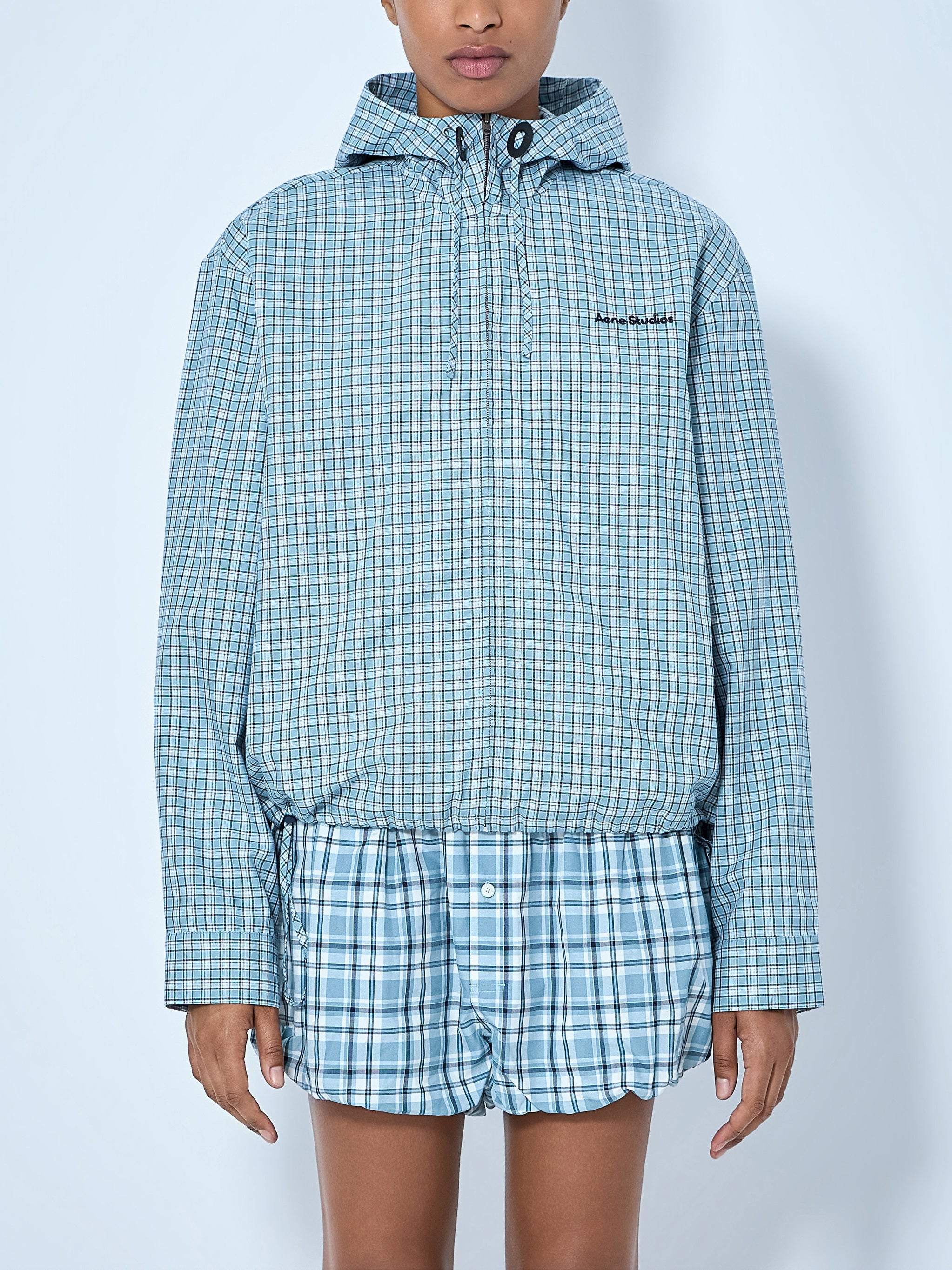 Hooded Check Jacket