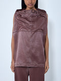 Satin Denim Sleeveless Top