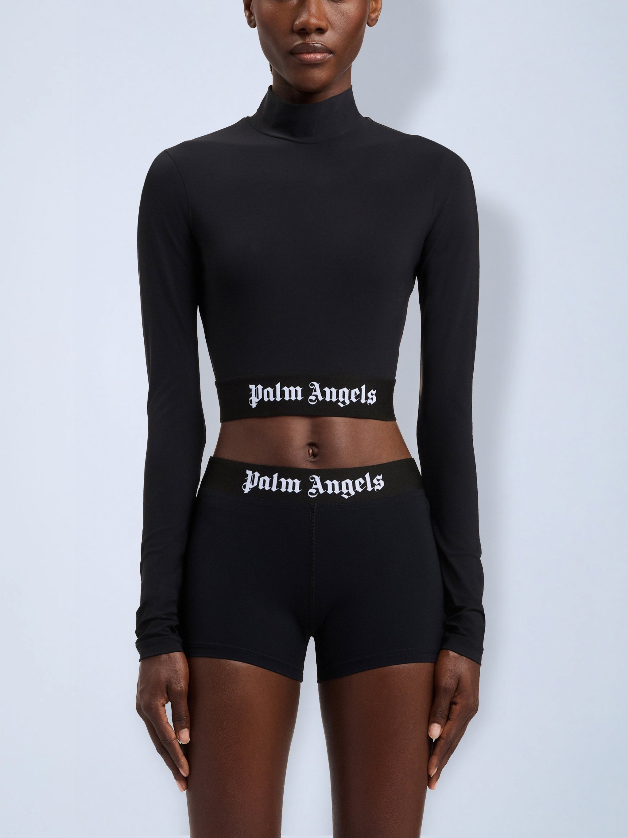 Classic Logo Long-Sleeved Mockneck Top