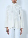 Waffle Knit Turtleneck Sweater