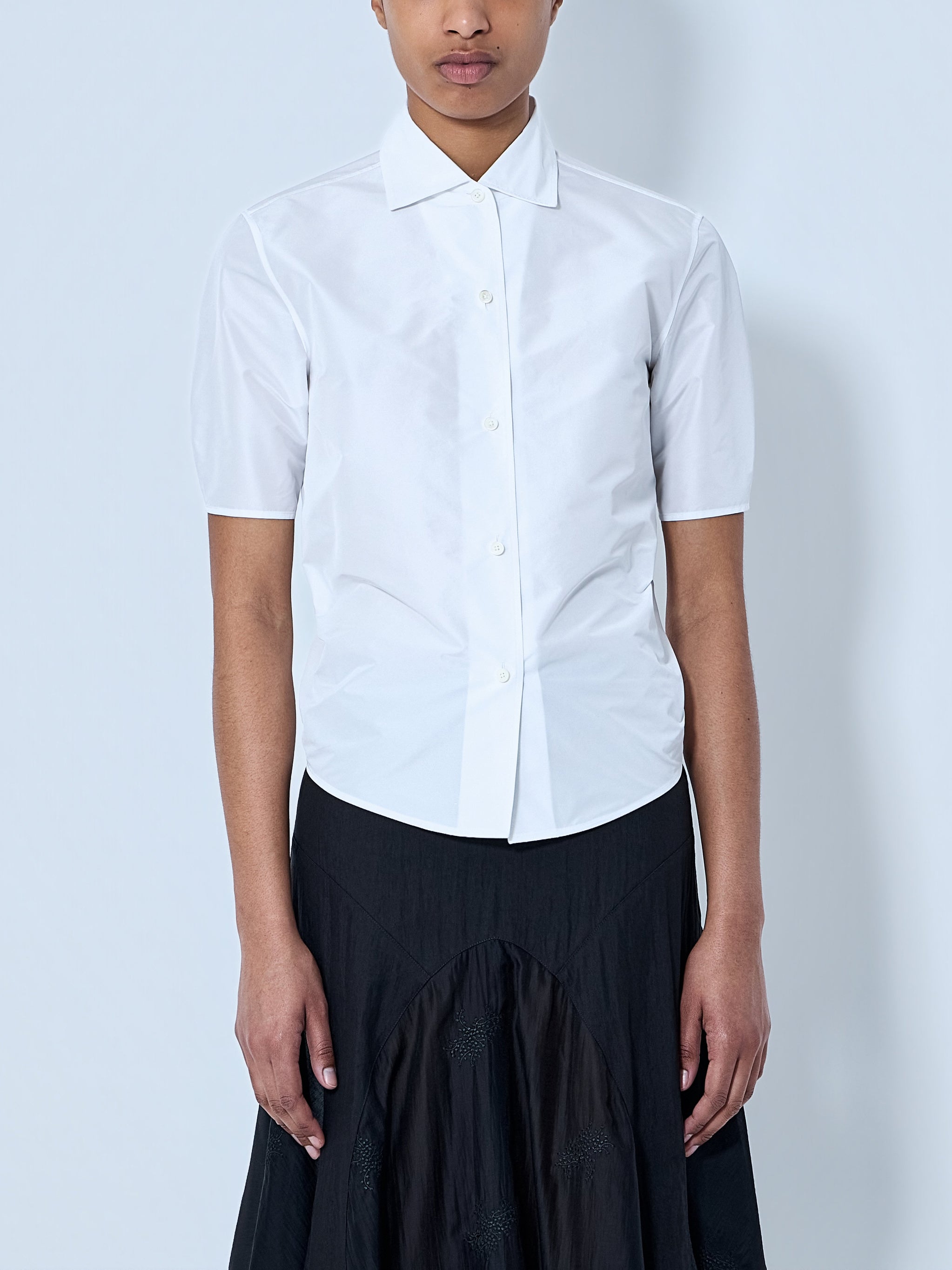 Short Sleeve Cotton Poplin Shirt