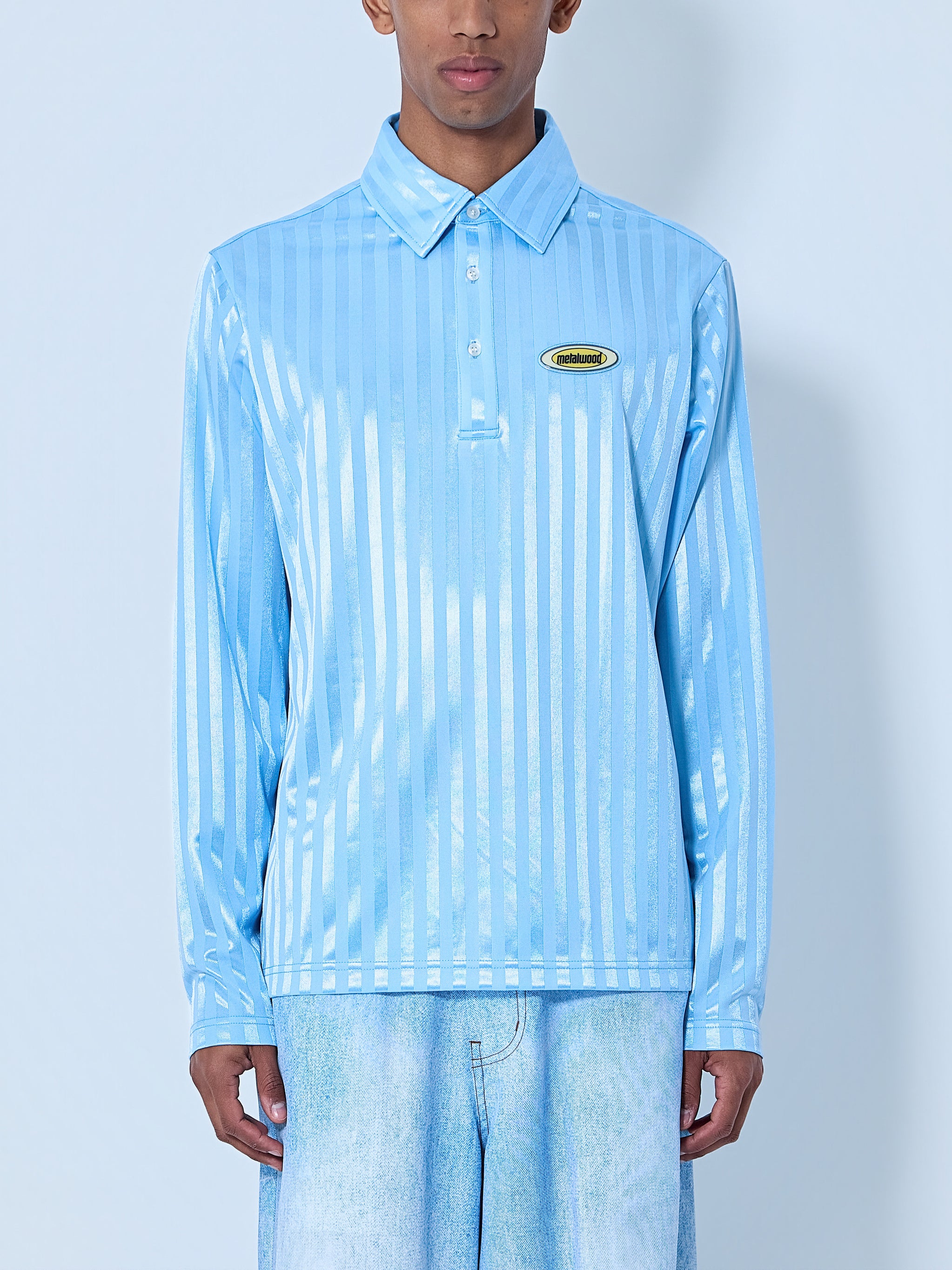 Striped Long Sleeve Polo Shirt