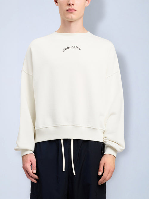Back Curved Logo Loose Sweatshirt