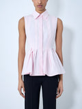 Sleeveless Pleated Blouse
