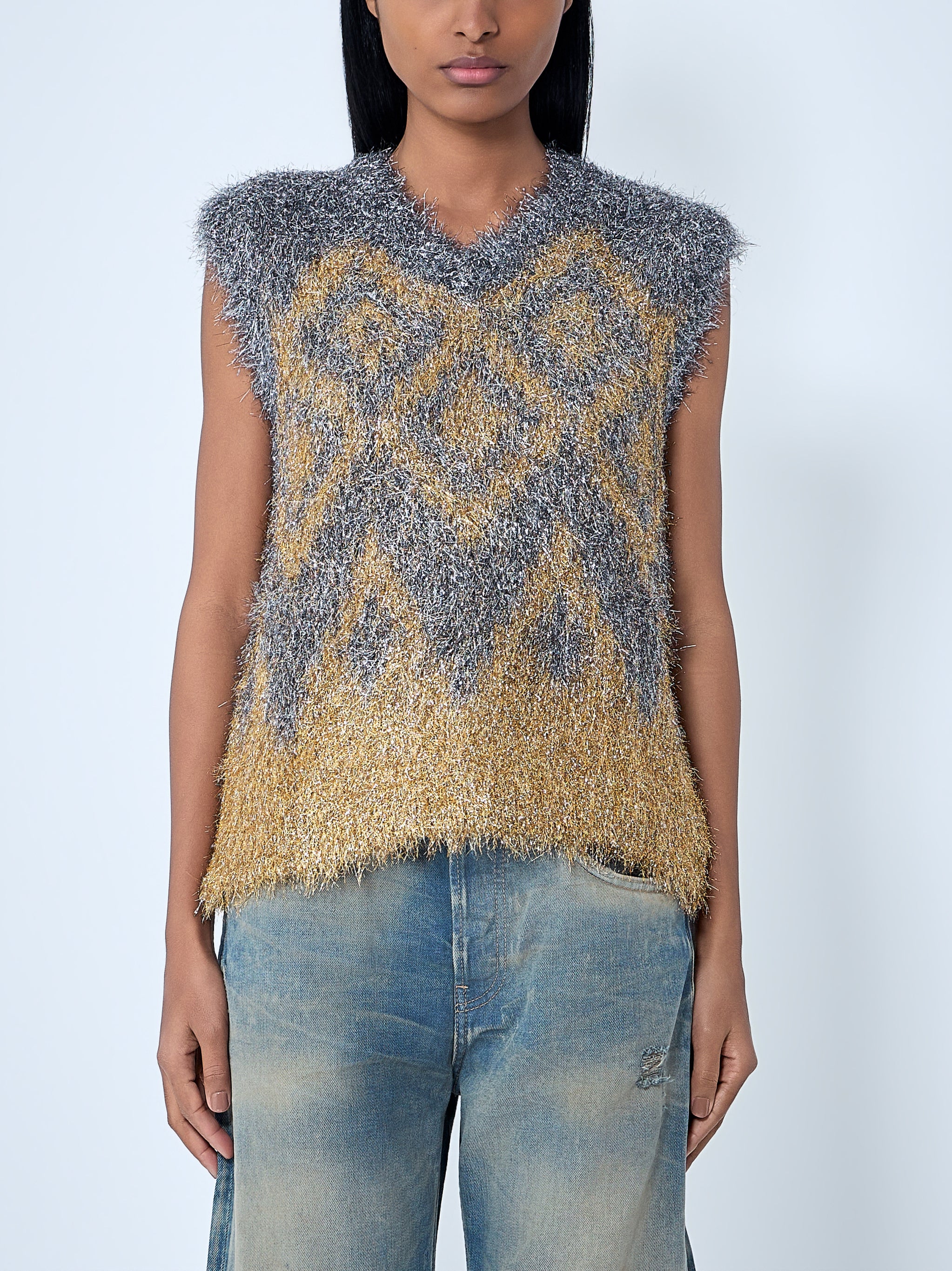 Textured Sleeveless Knit Top