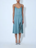 Lace-Trimmed Slip Dress