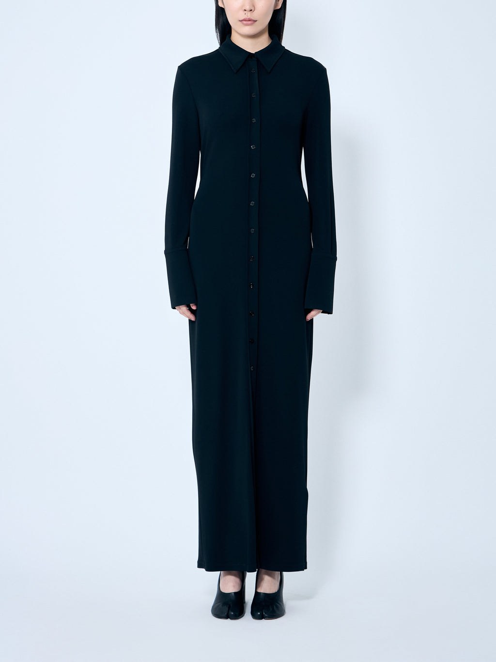 Crepe Jersey Shirt Dress