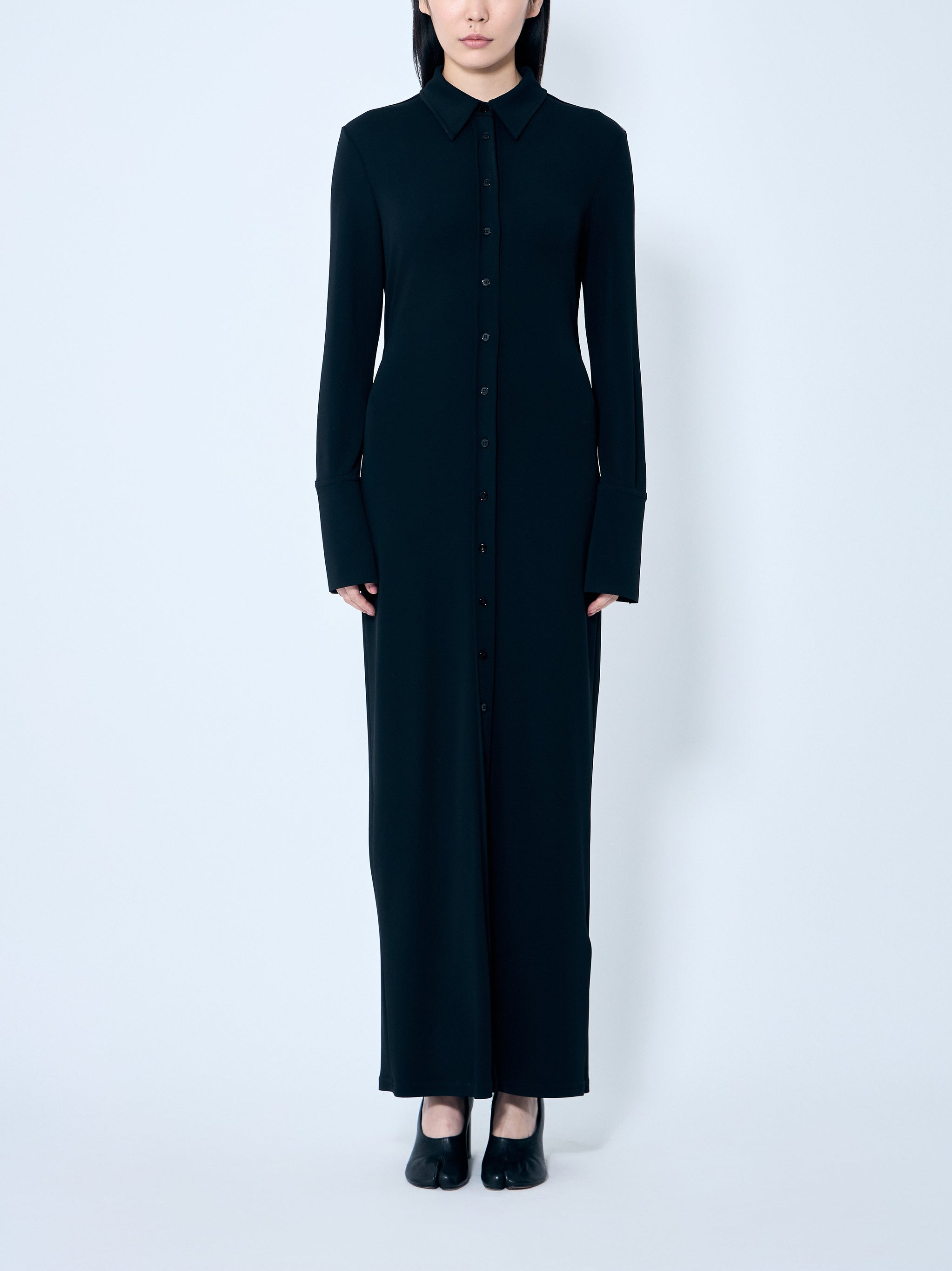 Crepe Jersey Shirt Dress