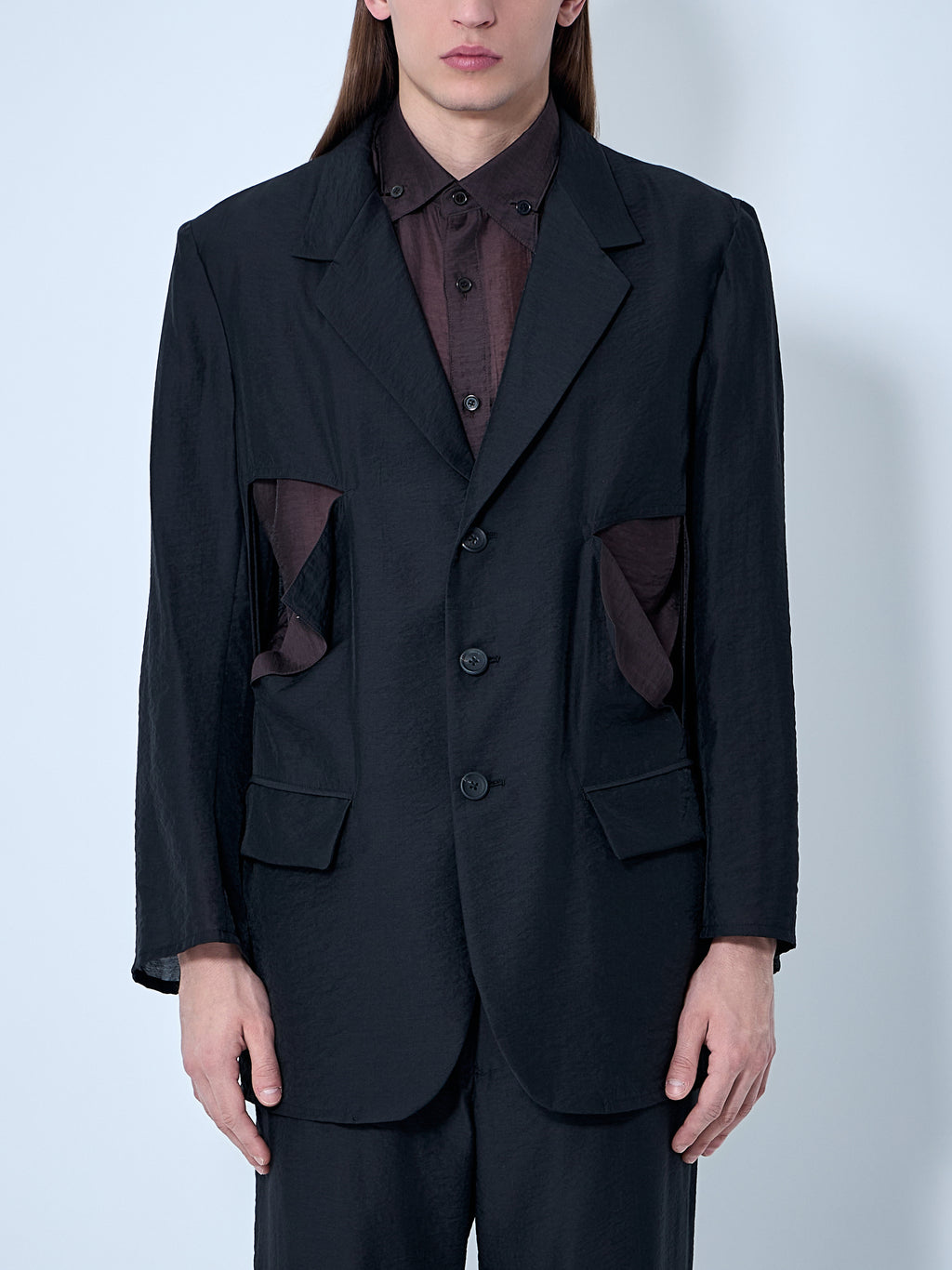 Cut-Off Single-Breasted Blazer
