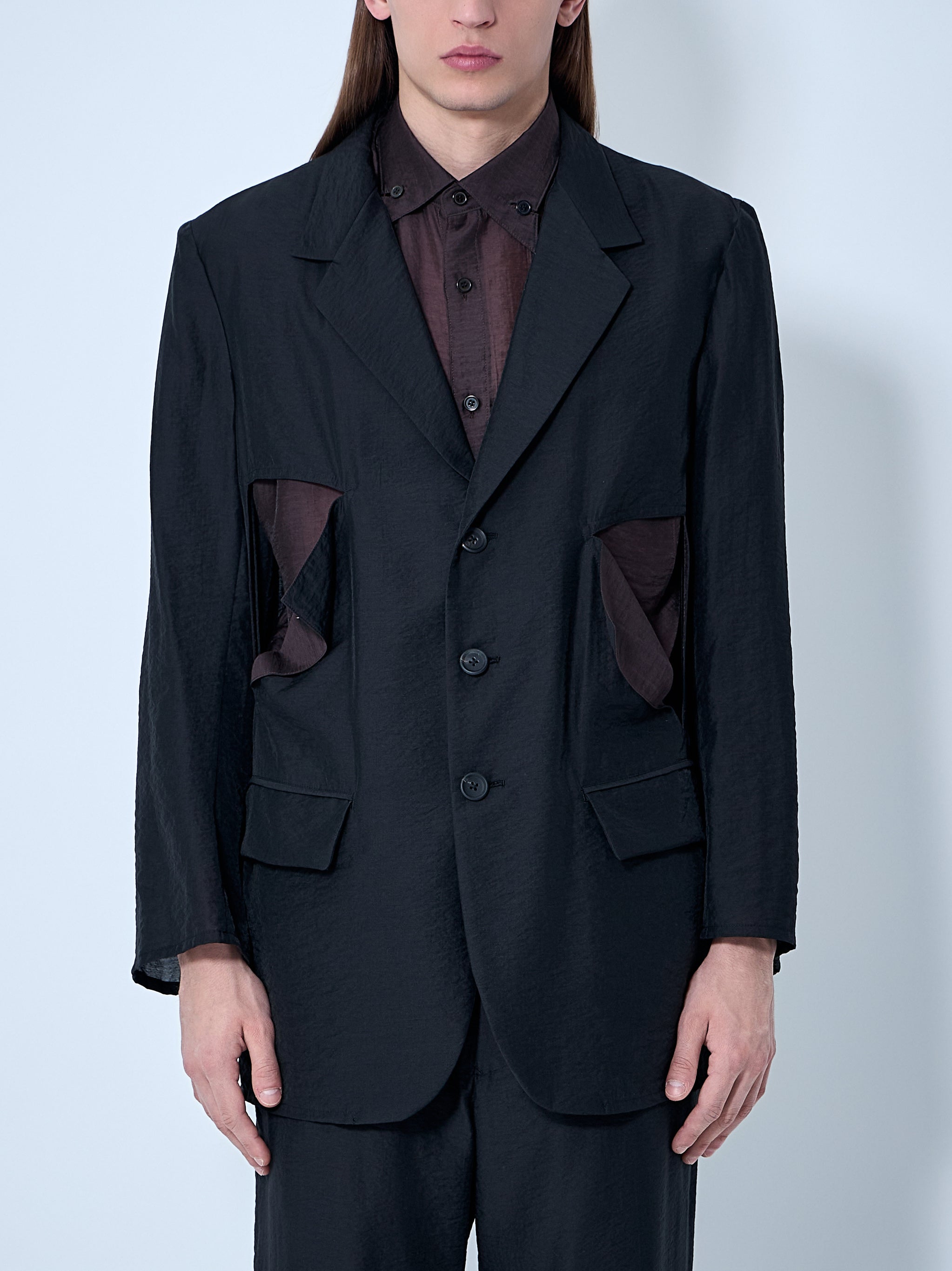 Cut-Off Single-Breasted Blazer