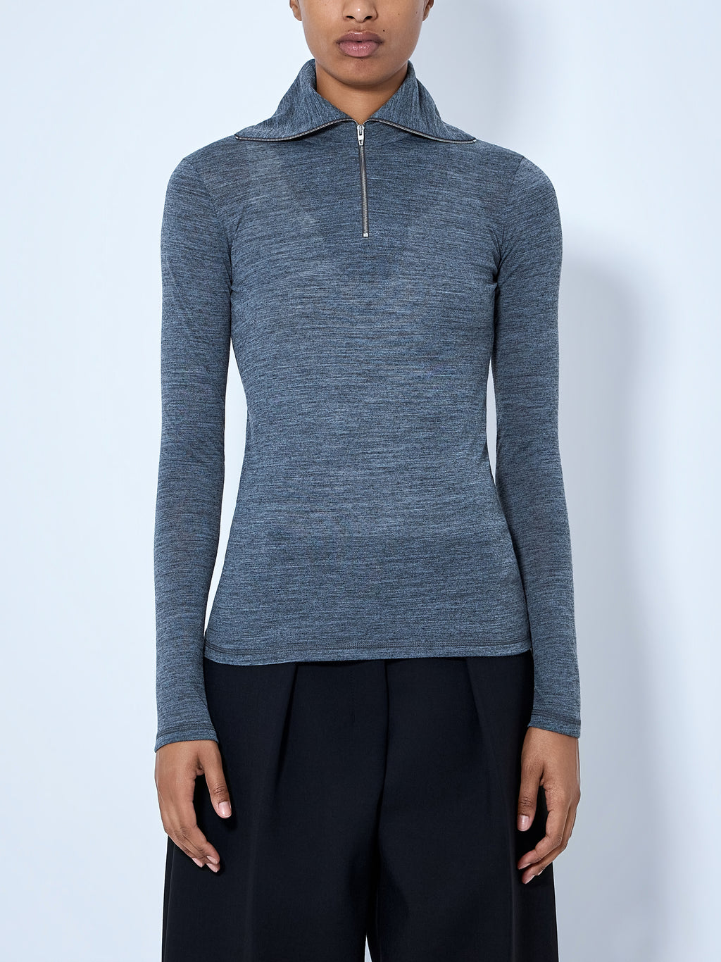 Quarter-Zip Long Sleeve Top