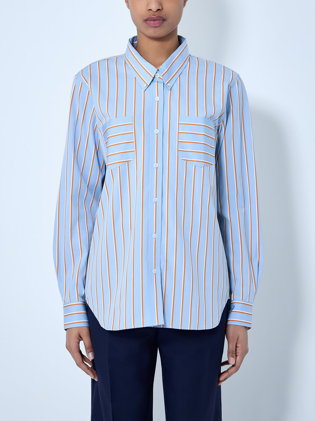 Striped Cotton Poplin Shirt