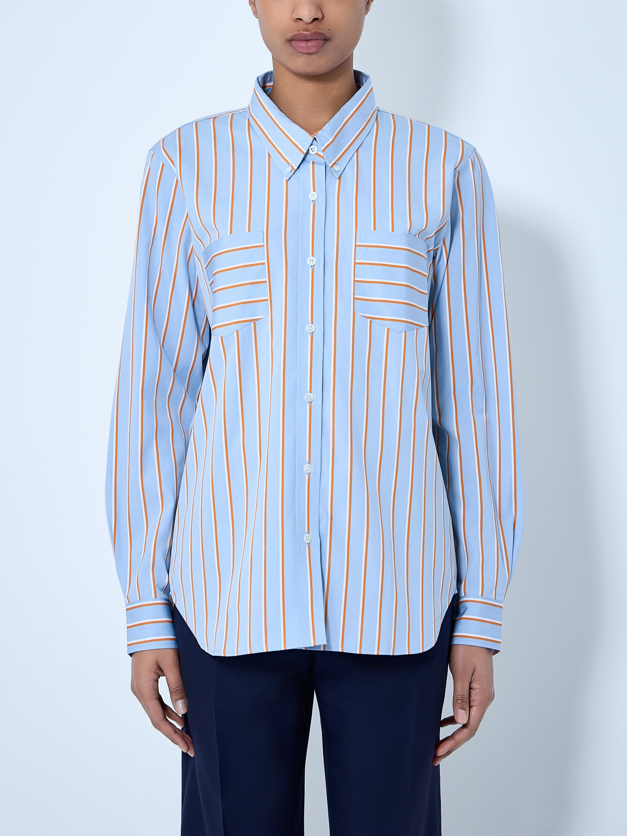 Striped Cotton Poplin Shirt
