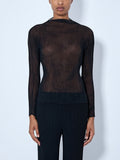 Sheer Pleated Top