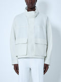 High-Collar Utility Jacket