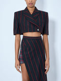 Cut Off One Button Blazer