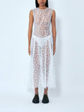 Sleeveless Lace Midi Dress