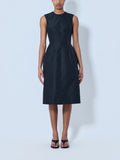 Sleeveless Structured Midi Dress