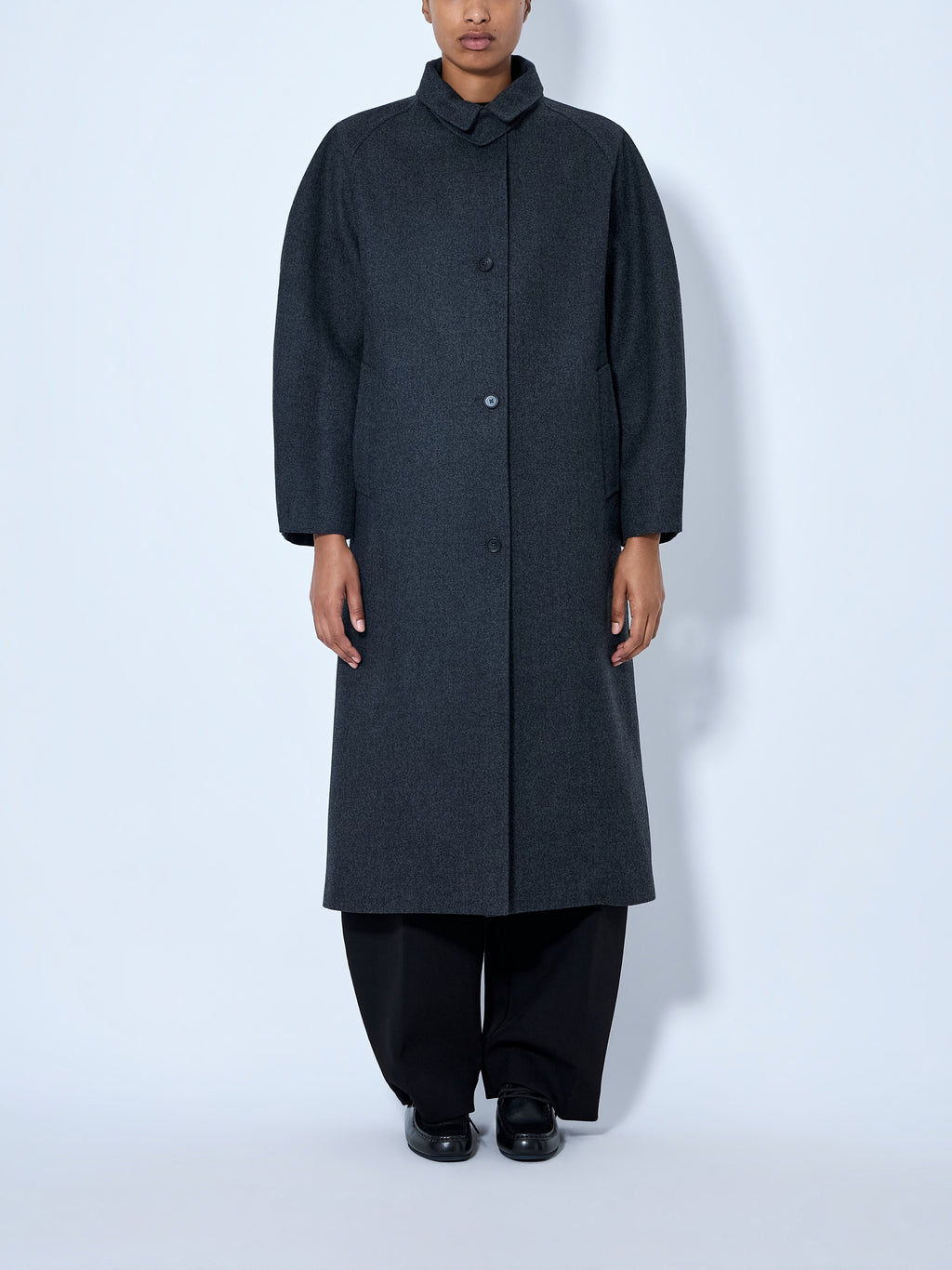Single-Breasted Wool Coat