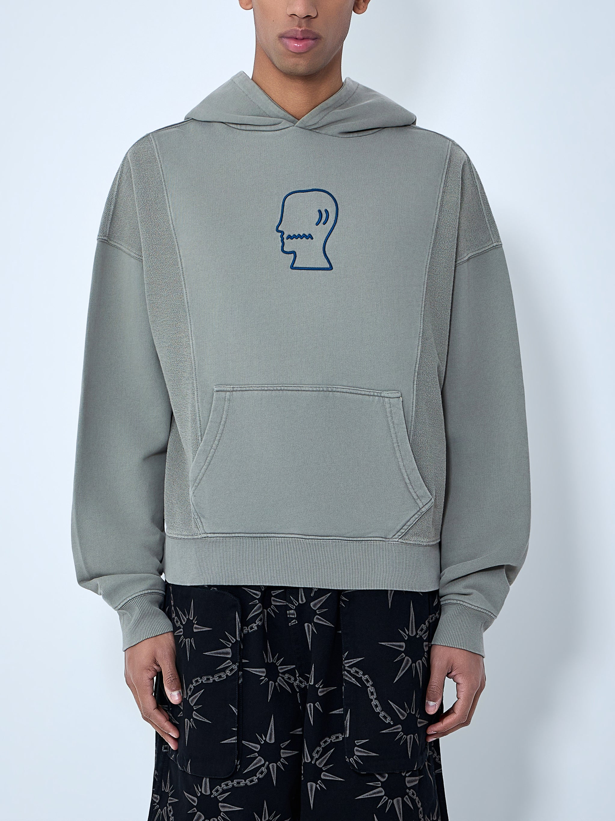 Graphic Motif Hooded Sweatshirt