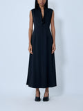 V-Neck Midi Dress