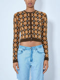 Argyle Knit Cardigan
