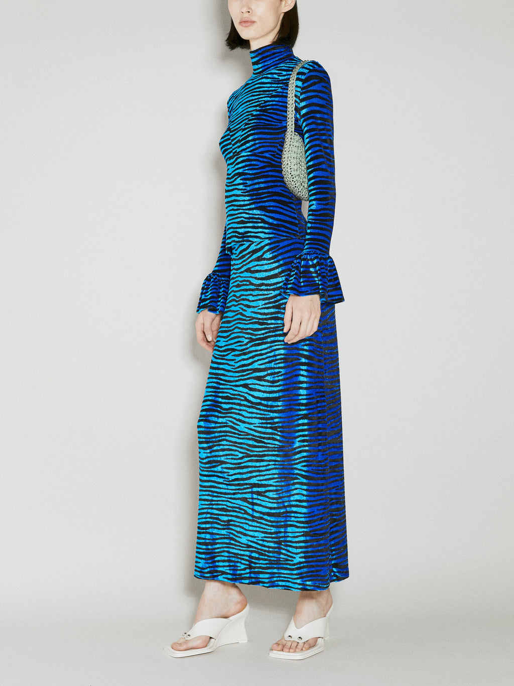 Velvet Zebra Print Skirt