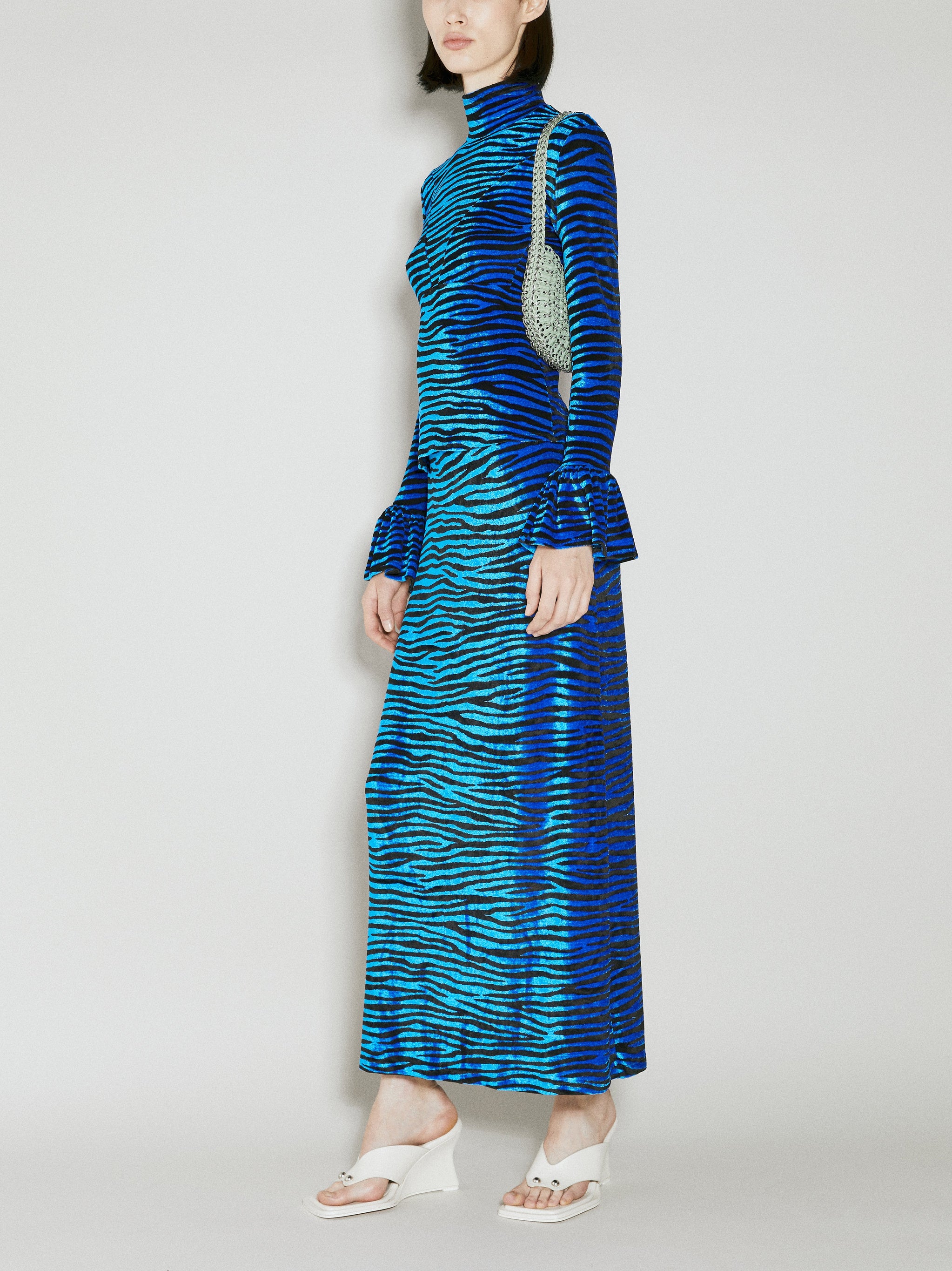 Velvet Zebra Print Skirt
