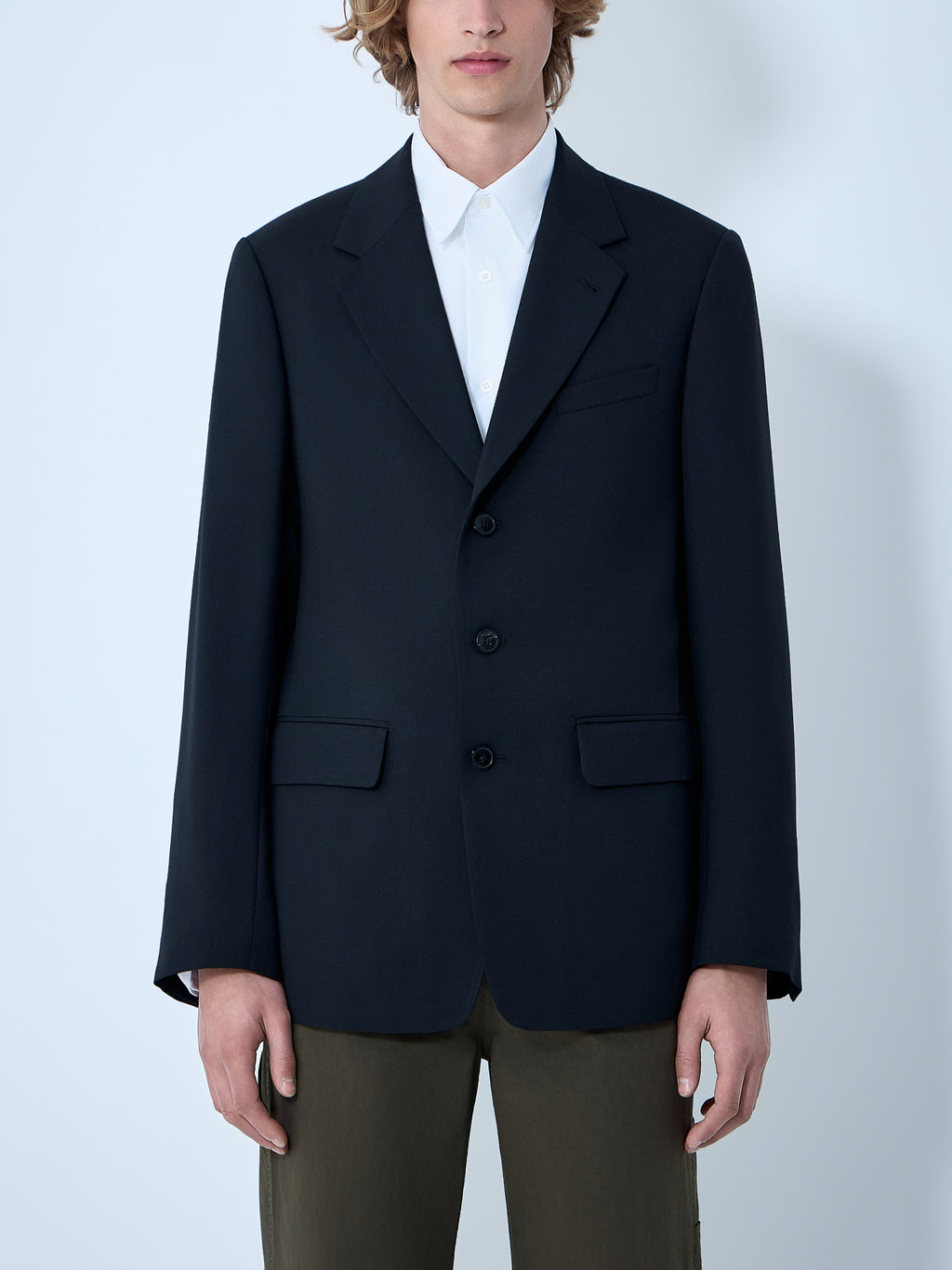 Single-Breasted Wool Blazer