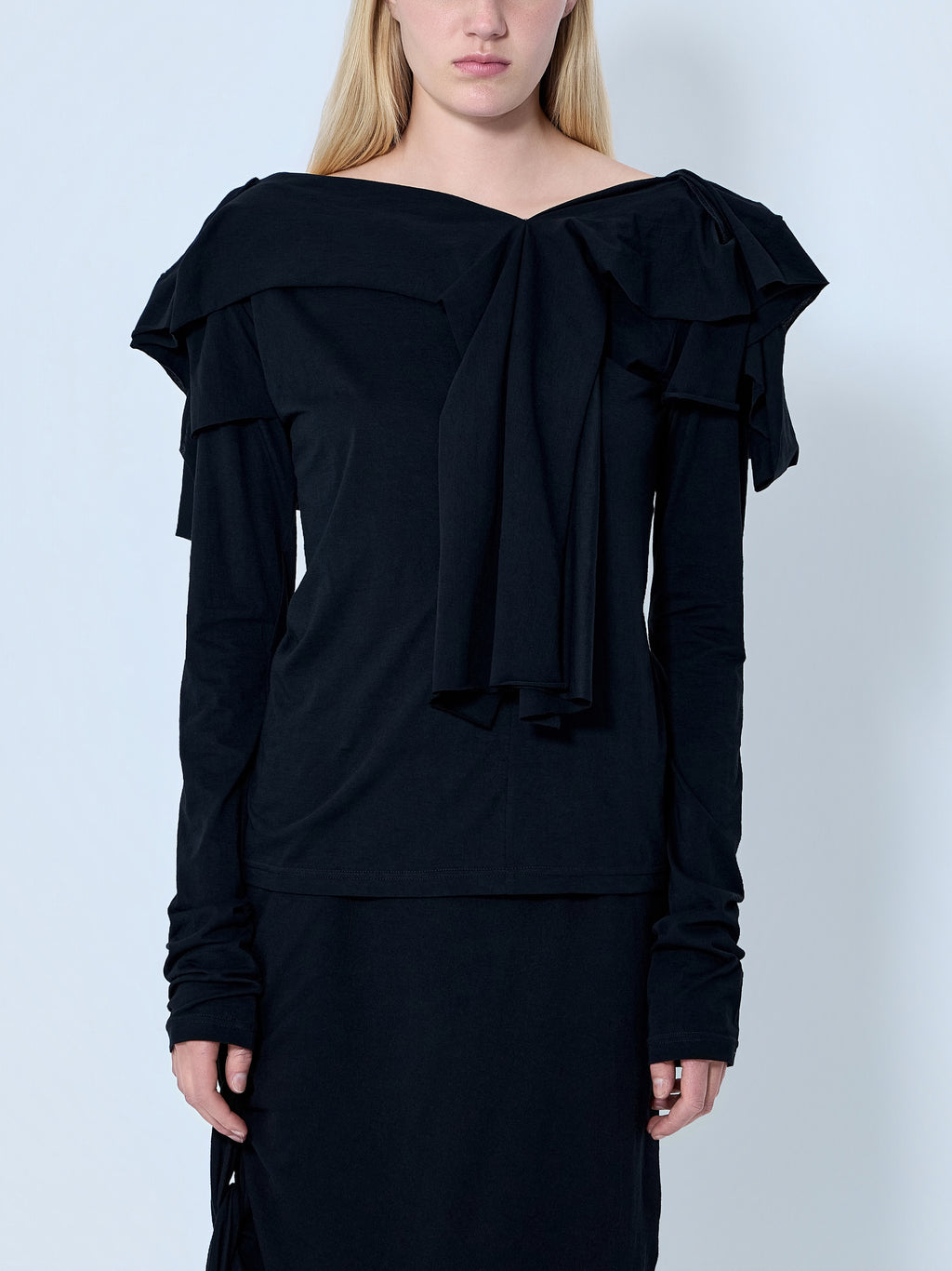 Supima Single Jersey Big Collar Top