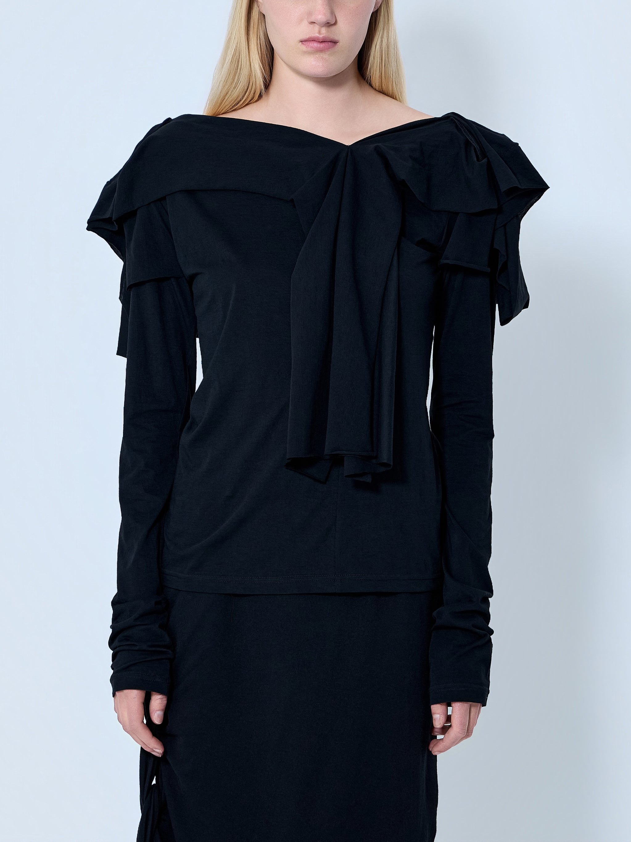 Supima Single Jersey Big Collar Top