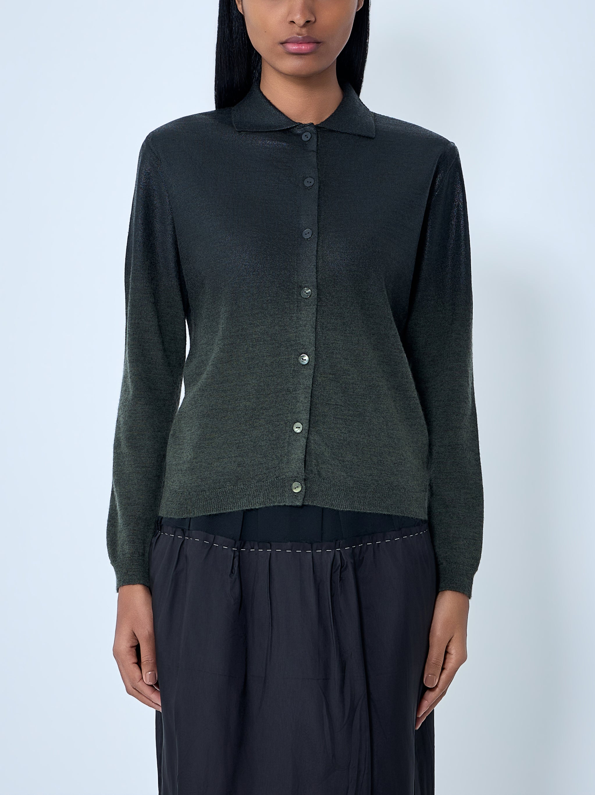 Button-Up Knit Cardigan