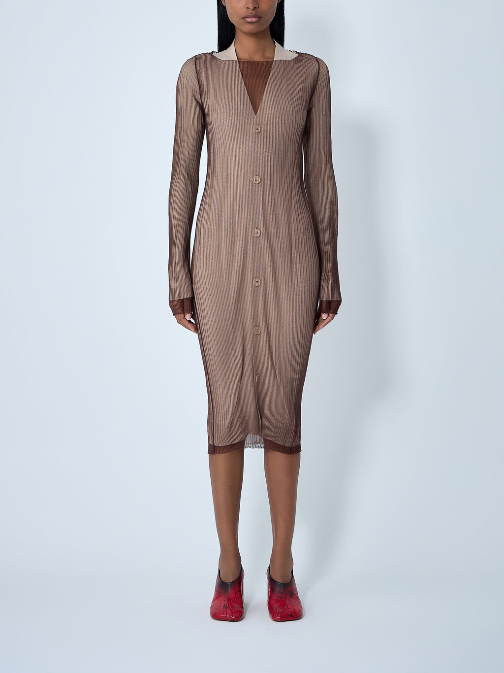 Layered Cardigan Dress